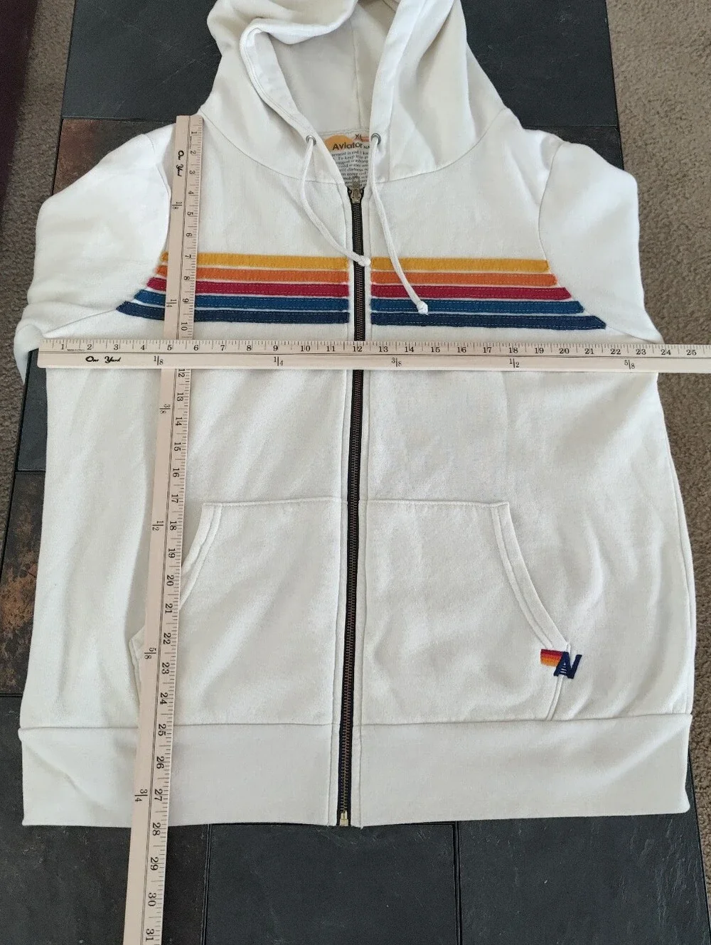 Aviator Nation 5 stripe hoodie size XL - Picture 8 of 10